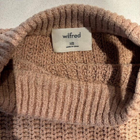 Aritzia Wilfred Essential Chenille Sweater Relaxed Fit Crewneck Neutral XXS - Picture 5 of 6